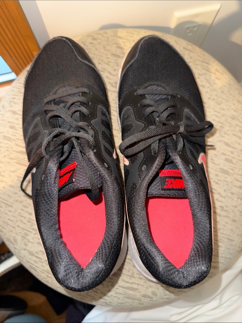 Nike Black Sneakers with Pink Swoosh Accent - Picture 4 of 4